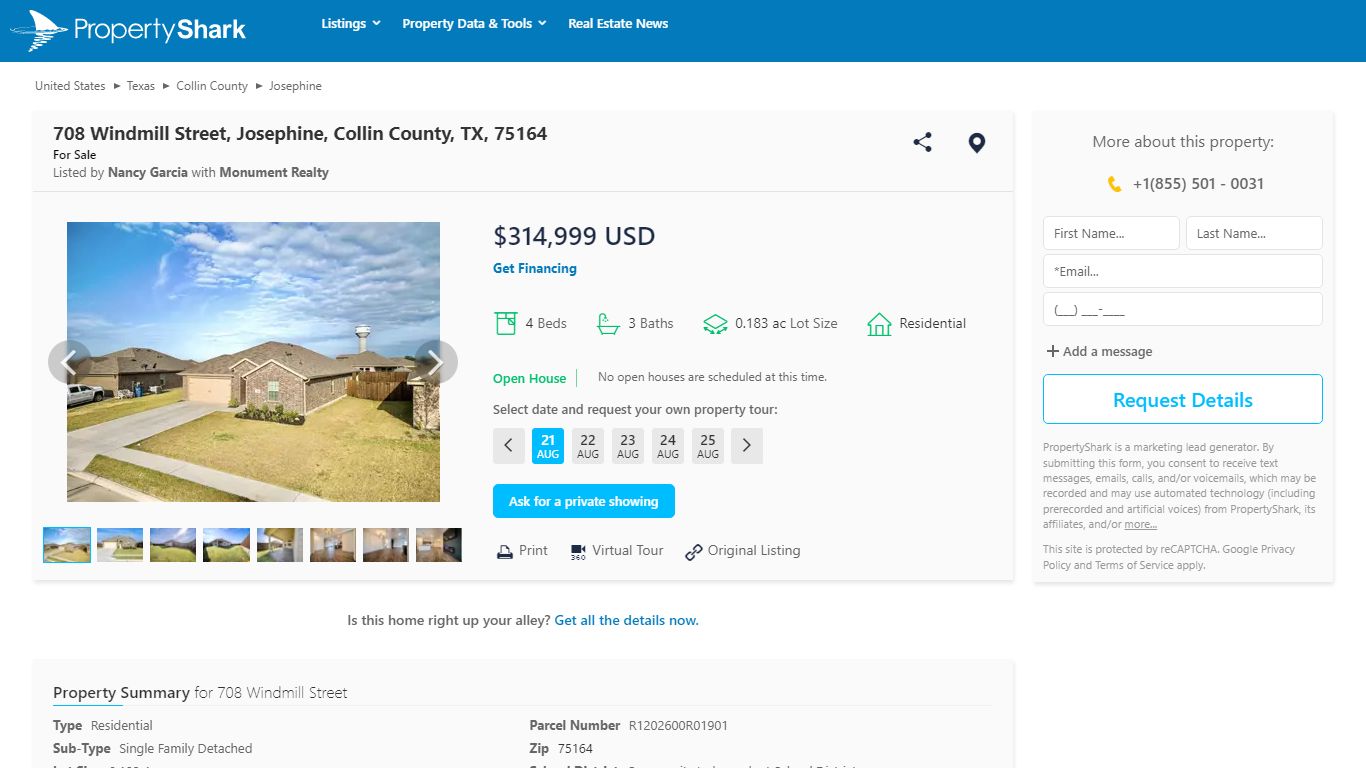 708 Windmill Street, Josephine, TX, 75164 — PropertyShark