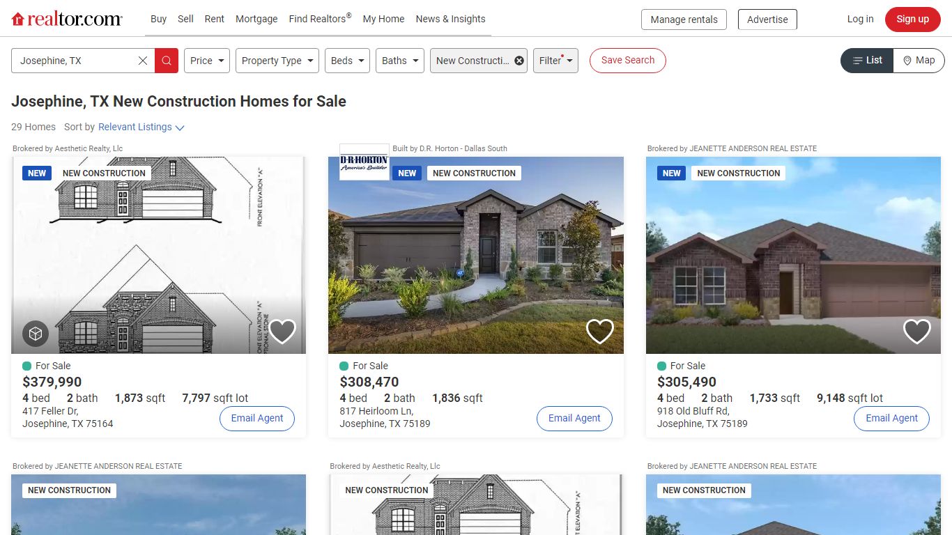 Josephine, TX New Construction Homes for Sale | realtor.com®